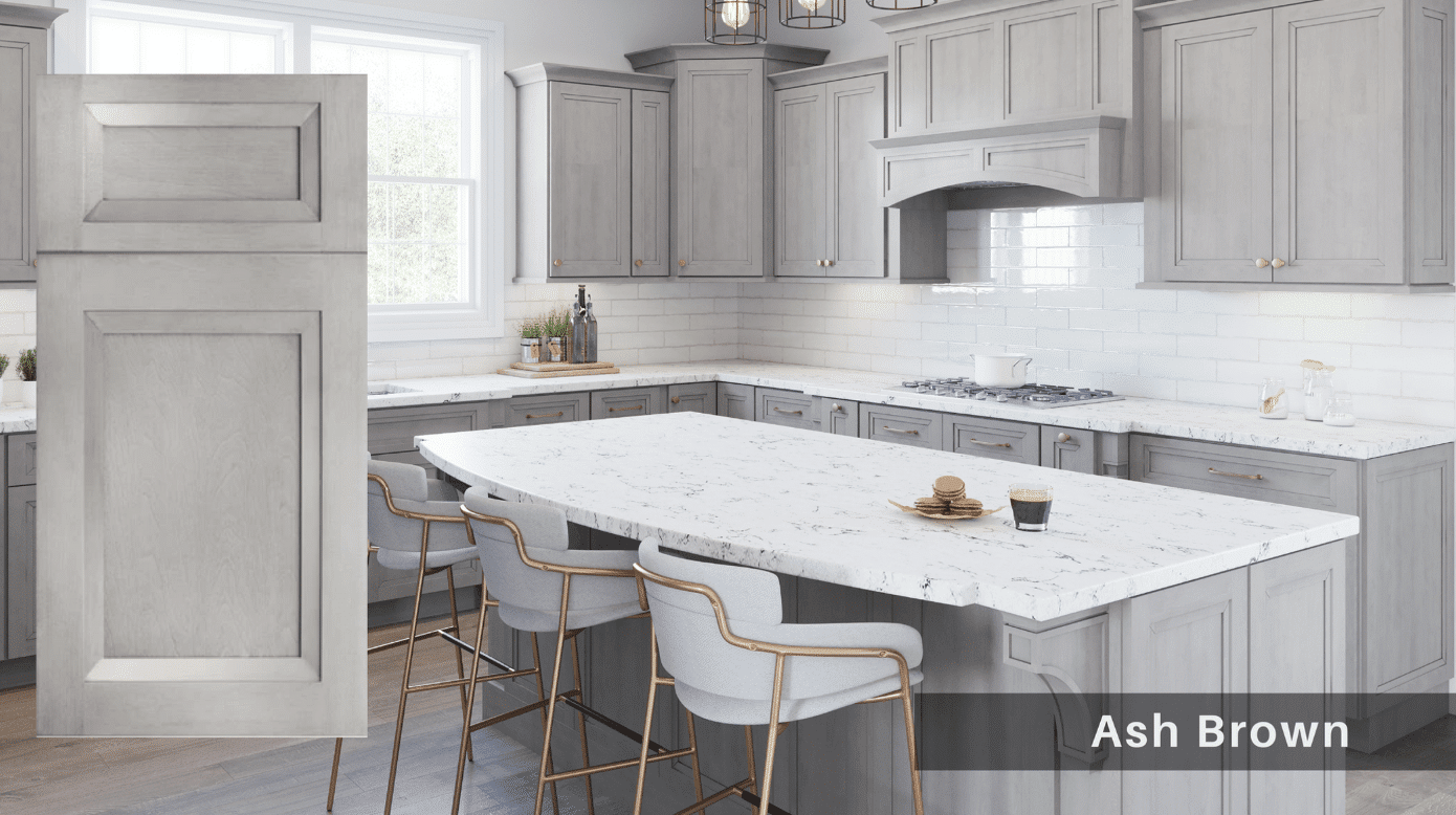 Ash Brown Cabinets