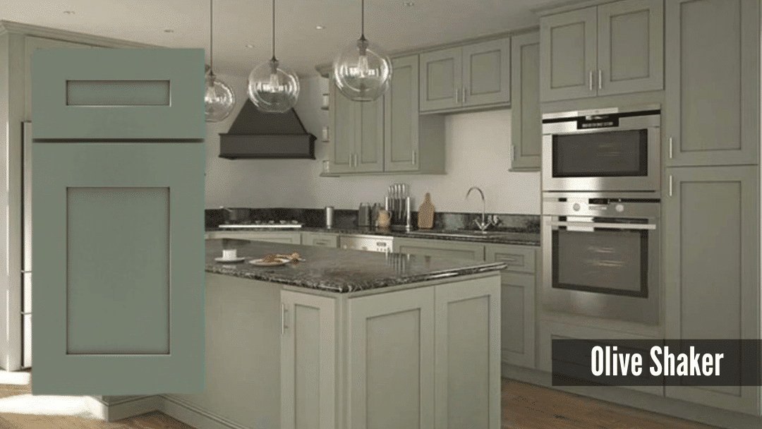 Olive Shaker Cabinets