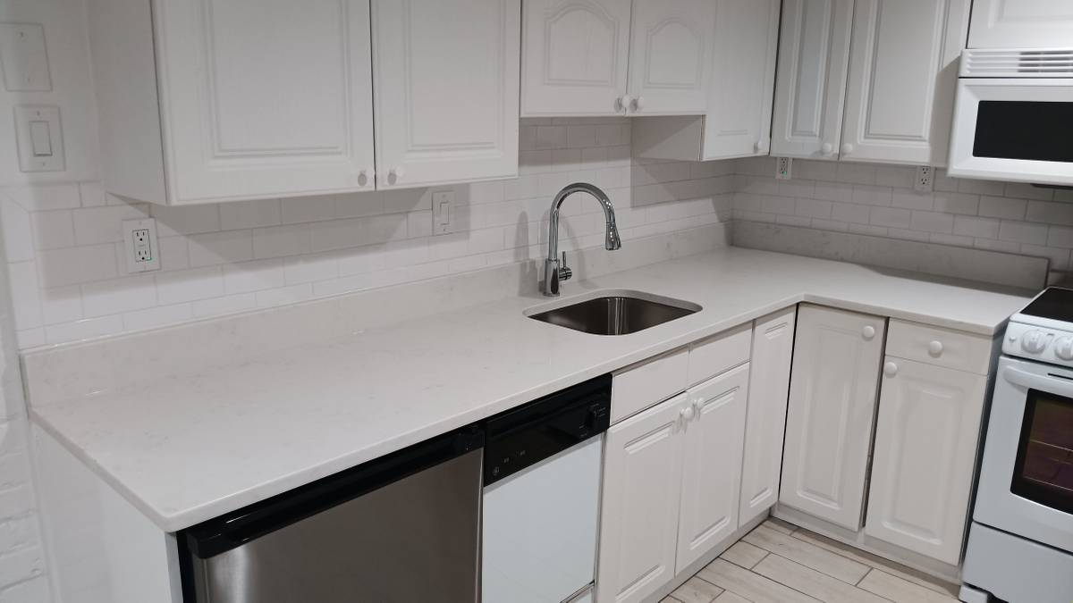 Kitchen backsplash installation