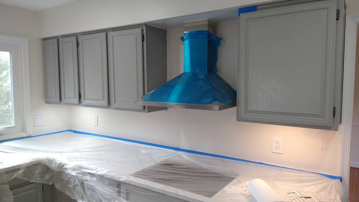 Cabinet painting prep work